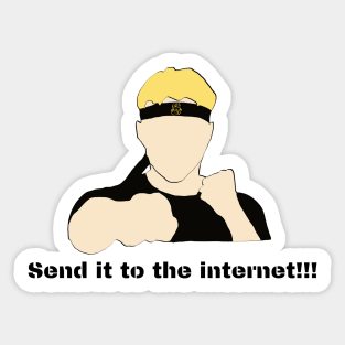 johnny lawrence send it to the internet Sticker